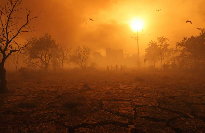 Temperature exceeds 100 degrees while Europe burns.